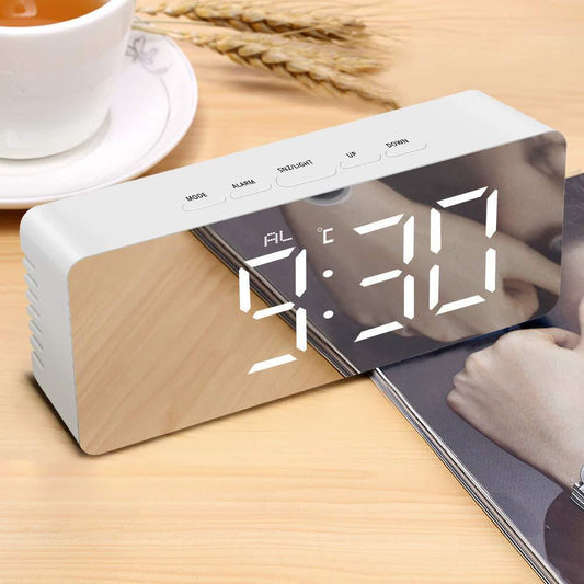 Digital Smart Back Light | Table Mirror Alarm Clock - KYVO