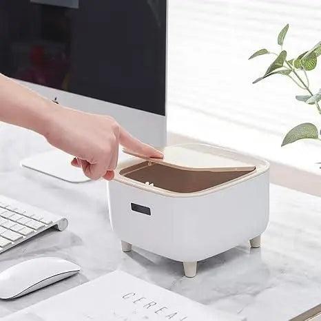 Classy Desktop Push Button Trash Bin - KYVO