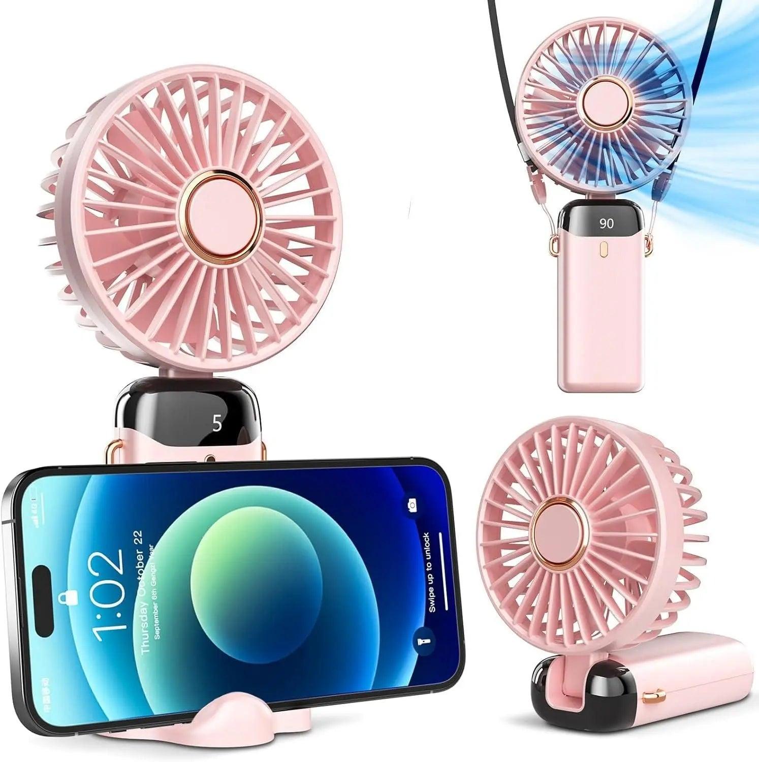 Portable Handheld Fan, Battery Operated Fan with LED Display - KYVO